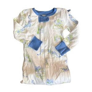 TBBC Baby Blue and Green Printed Onesie